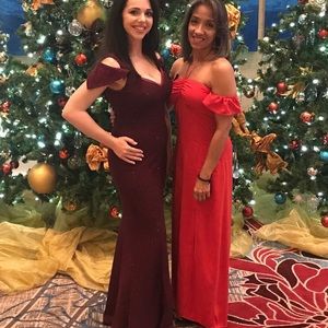 Night Way Collections Dresses - Mermaid Formal Maroon Glittery Dress Night Way Collections Dresses - Mermaid Formal Maroon Glittery Dress